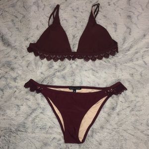 Lace trimmed pacsun bikini